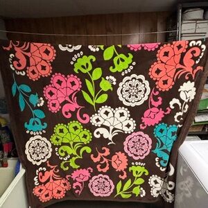 Vera Bradley Brown and Pink Blanket